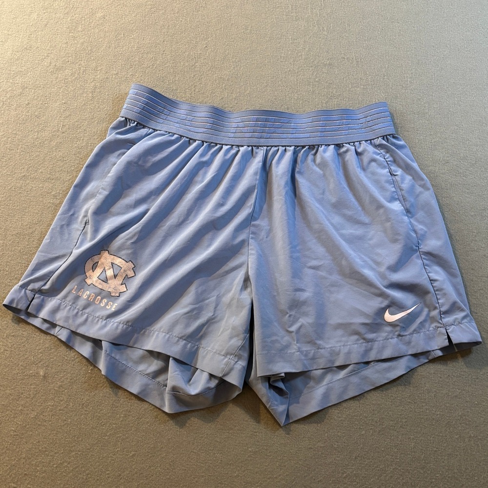 Nike UNC North Carolina Lacrosse Shorts Womens M Blue Athletic CW7268-453
